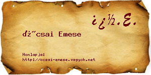 Ócsai Emese névjegykártya