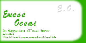 emese ocsai business card